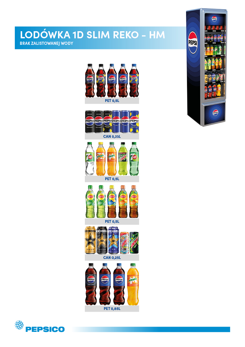 LODÓWKA 1D SLIM REKO - HM_BRAK ZALISTOWANEJ WODY